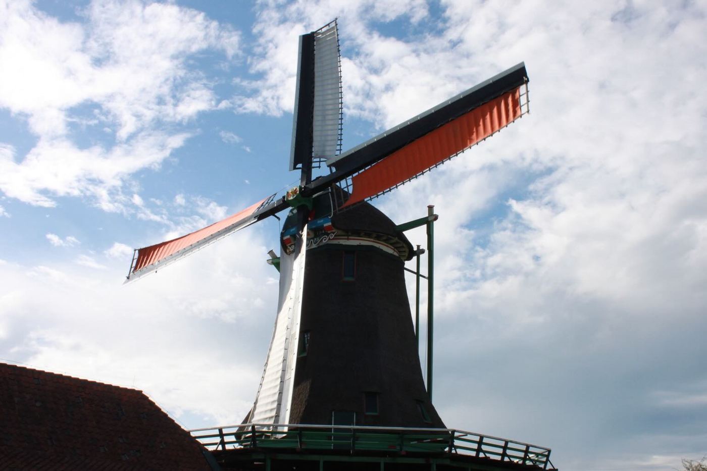 Windmill against a bright sky