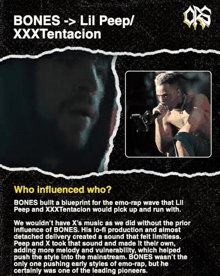 BONES to Lil Peep and XXXTentacion