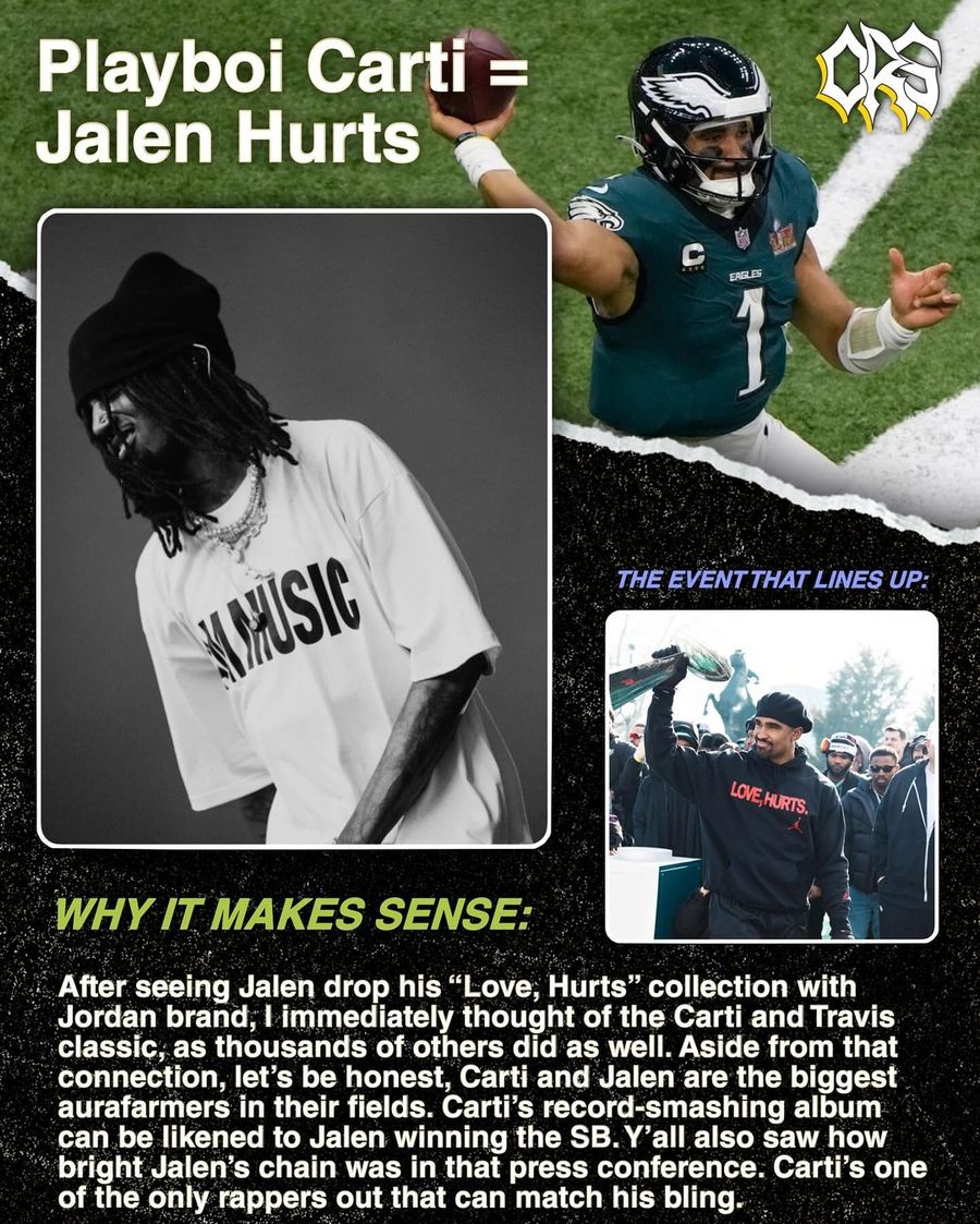 Playboi Carti and Jalen Hurts
