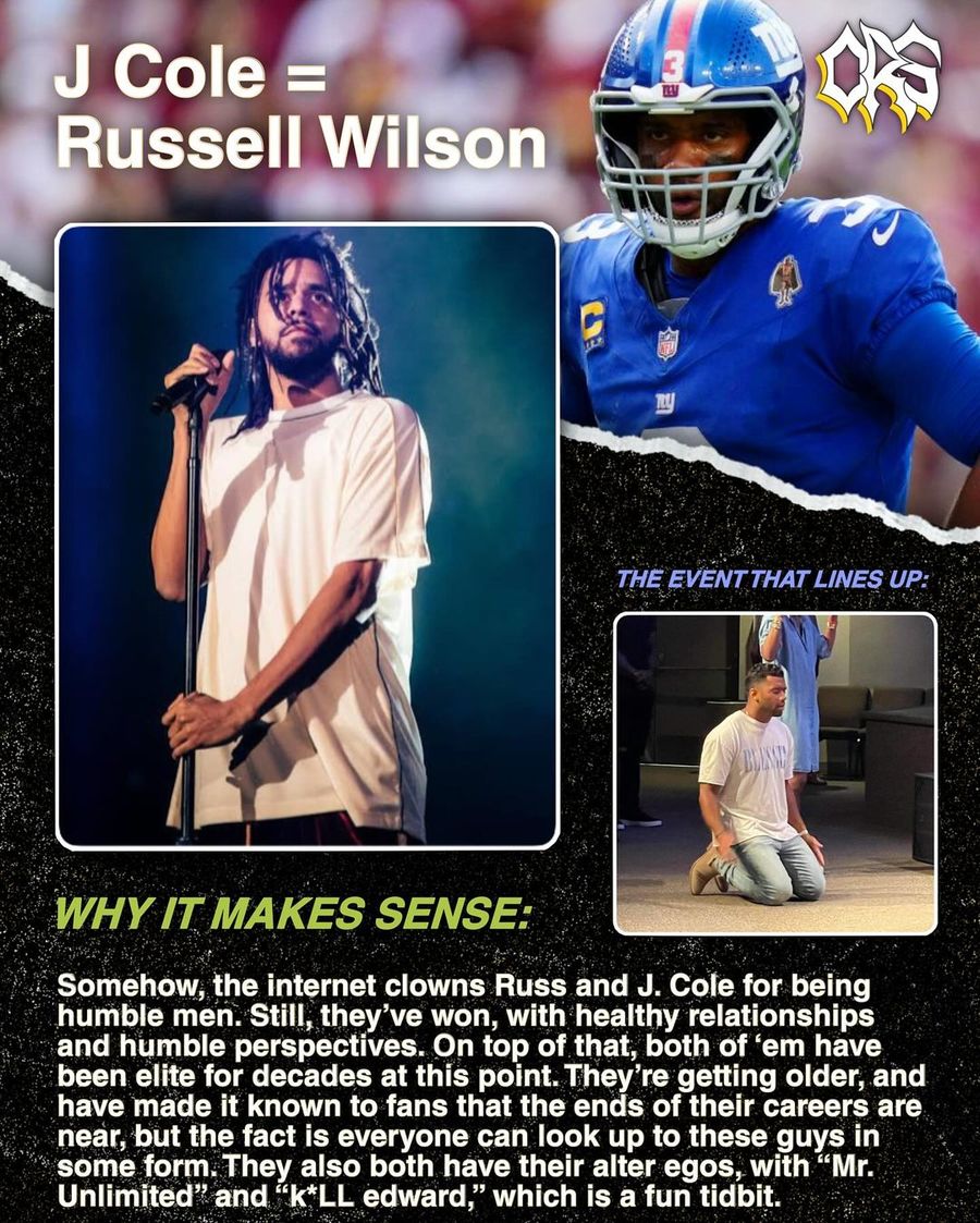 J. Cole and Russell Wilson