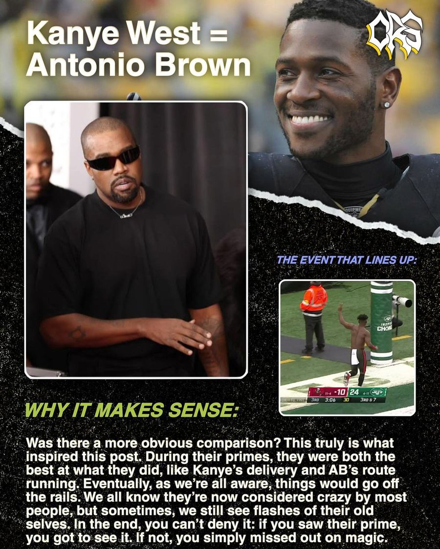Kanye West and Antonio Brown