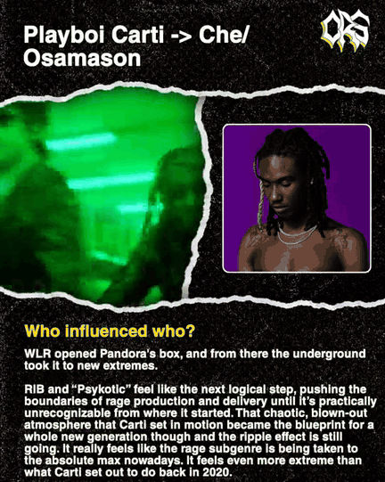 Playboi Carti to Che and Osamason