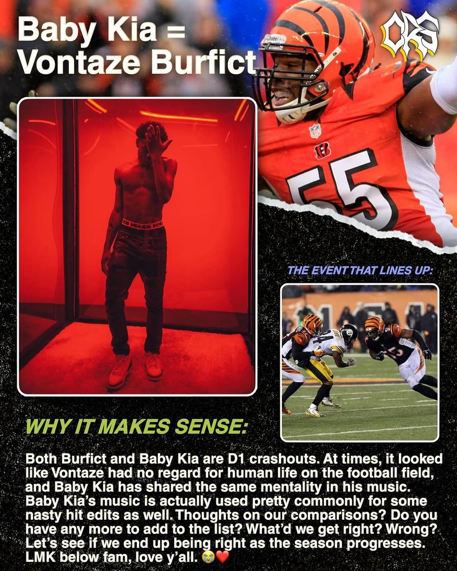 Baby Kia and Vontaze Burfict